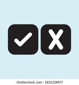 Marcar iconos de línea negra. Ilustración vectorial. eps - Vector