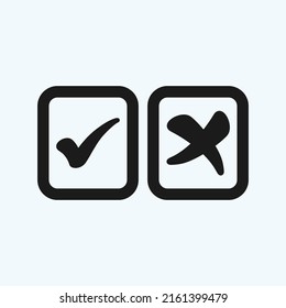 Check mark black line icons. Vector illustration. eps - Vector