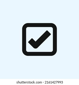 Check mark black line icons. Vector illustration. eps - Vector
