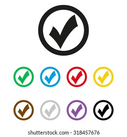 check mark - black vector icon