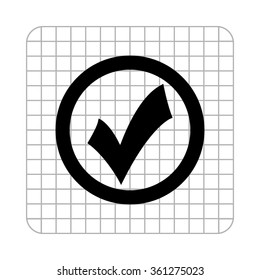 check mark  - black vector icon