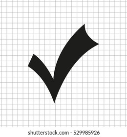 check mark  - black vector icon