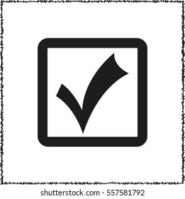check mark  - black vector icon