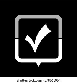 check mark  - black vector icon