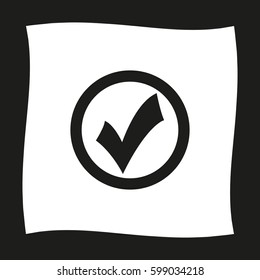 check mark  - black vector icon