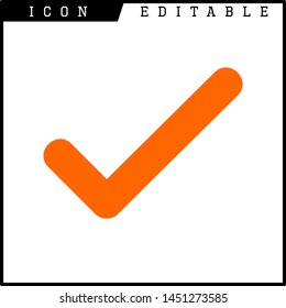 Check mark in a box icon isolated on white background. Tick symbol. Check list button sign. 