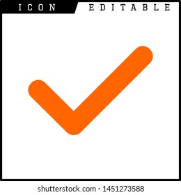 Check mark in a box icon isolated on white background. Tick symbol. Check list button sign. 