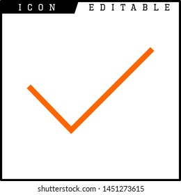 Check mark in a box icon isolated on white background. Tick symbol. Check list button sign. 