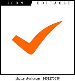Check mark in a box icon isolated on white background. Tick symbol. Check list button sign. 