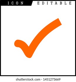 Check mark in a box icon isolated on white background. Tick symbol. Check list button sign. 