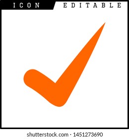Check mark in a box icon isolated on white background. Tick symbol. Check list button sign. 