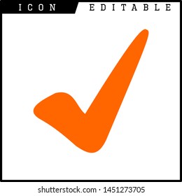 Check mark in a box icon isolated on white background. Tick symbol. Check list button sign. 