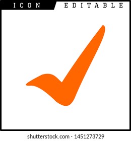 Check mark in a box icon isolated on white background. Tick symbol. Check list button sign. 