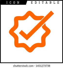 Check mark in a box icon isolated on white background. Tick symbol. Check list button sign. 