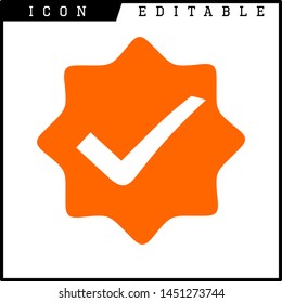 Check mark in a box icon isolated on white background. Tick symbol. Check list button sign. 