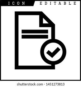 Check mark in a box icon isolated on white background. Tick symbol. Check list button sign. 