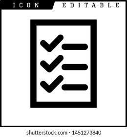 Check mark in a box icon isolated on white background. Tick symbol. Check list button sign. 