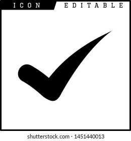 Check mark in a box icon isolated on white background. Tick symbol. Check list button sign