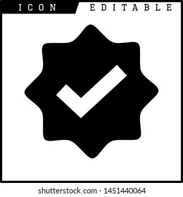 Check mark in a box icon isolated on white background. Tick symbol. Check list button sign