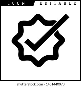 Check mark in a box icon isolated on white background. Tick symbol. Check list button sign