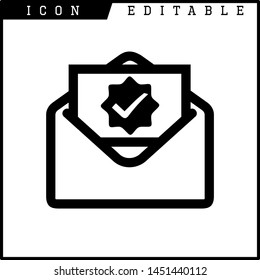 Check mark in a box icon isolated on white background. Tick symbol. Check list button sign
