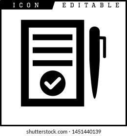 Check mark in a box icon isolated on white background. Tick symbol. Check list button sign