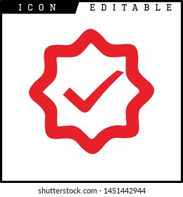 Check mark in a box icon isolated on white background. Tick symbol. Check list button sign