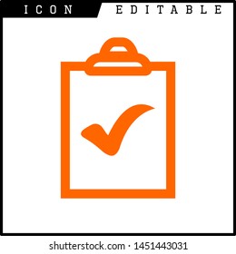 Check mark in a box icon isolated on white background. Tick symbol. Check list button sign