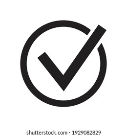 Check mark box icon, Tick symbol, Election vote sign, Check list concept, Simple line design for web site, logo, app, UI, Vector illustration