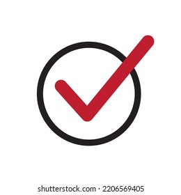 Check Mark Box Icon Tick Symbol Stock Vector (Royalty Free) 2206569405 ...