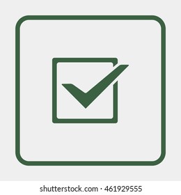 Check mark in box sign.