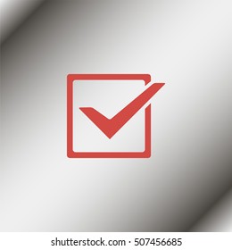 Check mark in box sign.