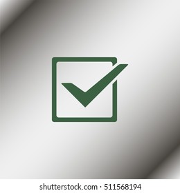Check mark in box sign.