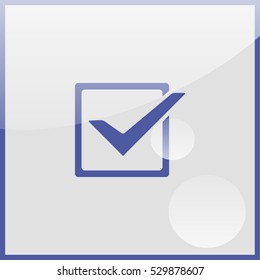 Check mark in box sign.