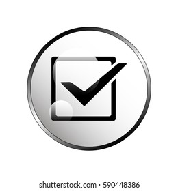 Check mark in box sign.