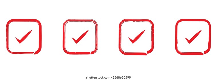 Check mark in box sign. Checkbox vector. Check, check mark vector. Tick icon. Box vector with correct, accept checkmark symbol tick box checked. Approve eps 10