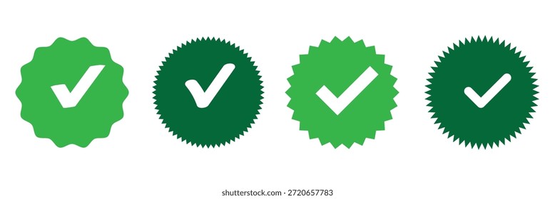 Check mark in box sign. Checkbox icon. Check, check mark vector icon. Tick 
 Filled icon. Set of flat design tick 