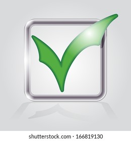 Check mark in the box.Vector illustration.