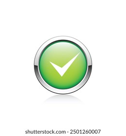 Check mark button icon. Vector illustration