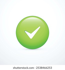 Check mark button icon. Vector illustration