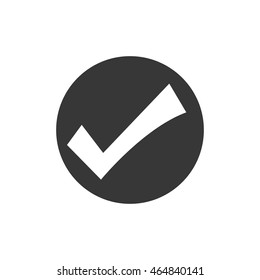 check mark button seal stamp icon. Isolated and flat illustration. Vector graphic