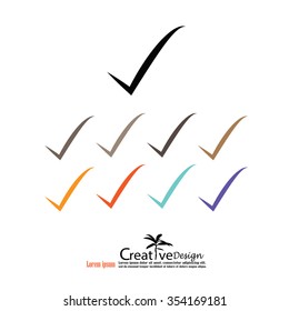 check mark button.check mark sign.vector illustration.
