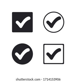 Check Mark Buttons Icon Symbol Vector Stock Vector (royalty Free 