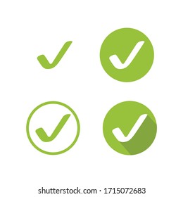 Símbolo de icono de marca de verificación vector