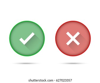 Check Mark buttons with shadow in modern style