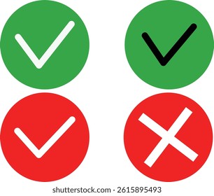 Check mark buttons vector icon
