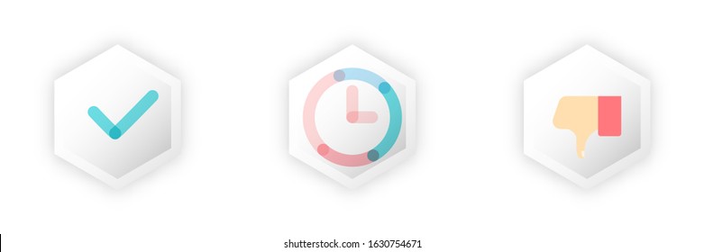 Check mark buttons. Vector illustration.