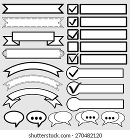 Check mark buttons. Vector illustration.