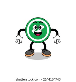 marca de verificación caricatura con gesto sorprendido , diseño de personaje