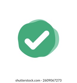 Check Mark Checklist Badge Sticker Vector Template
